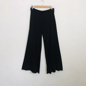 Clara Sun Woo Black Palazzo Pants Size Medium Womens Wide Leg Stretchy Casual